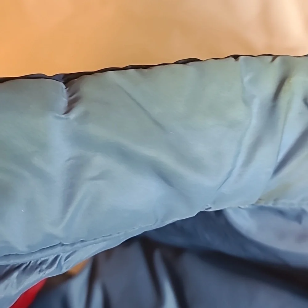 Camel reversible goose down blue vintage Puffer Vest